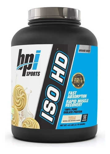 Suplemento en polvo BPI Sports  ISO HD proteínas sabor vainilla cookie en pote de 2.17kg