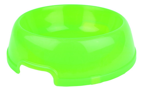 Petit Plato Redondo Plástico Cristal Grande Para Mascotas Color Verde