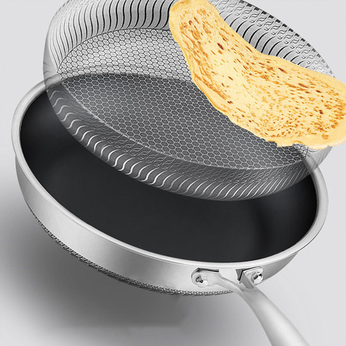 Sartén Wok De Acero Inoxidable Sin Tapa, Wok 26cm