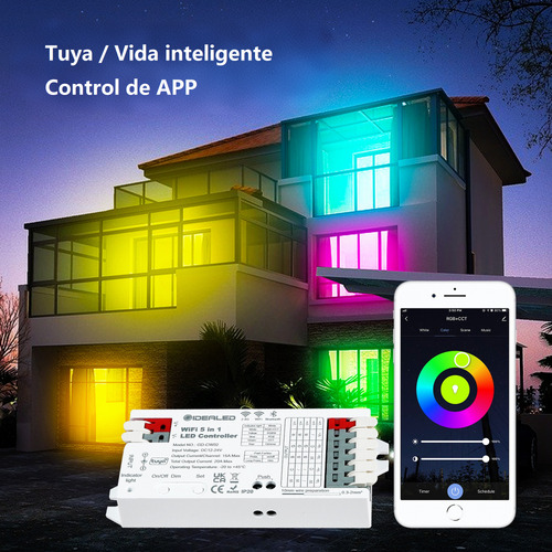 Wifi Controlador Led 5 En 1 Para Tira De Luz Trabajar Alexa