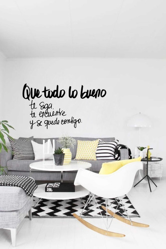 Vinil Decorativo Para Pared Frases Letras Que Todo Lo Bueno 