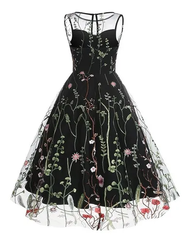 Vestido Feria Vintage Jackie Chemise A Os 50 60 70 80 90