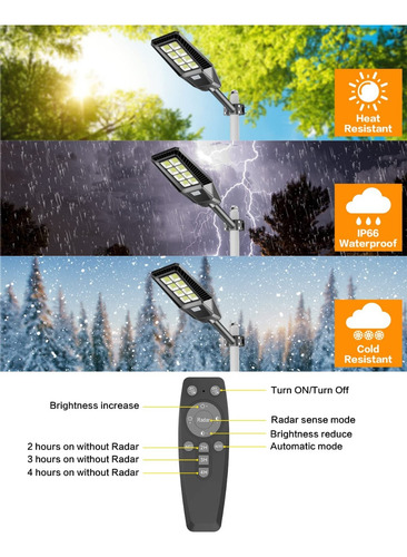 Lámpara Solar De Alumbrado Público 100w. Éxito Corp.