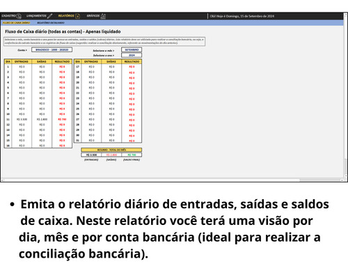 Planilha Fluxo De Caixa Empresarial