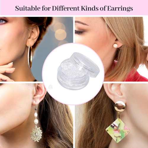 Parte Trasera De Goma Suave Y Transparente Para Aretes 100 P