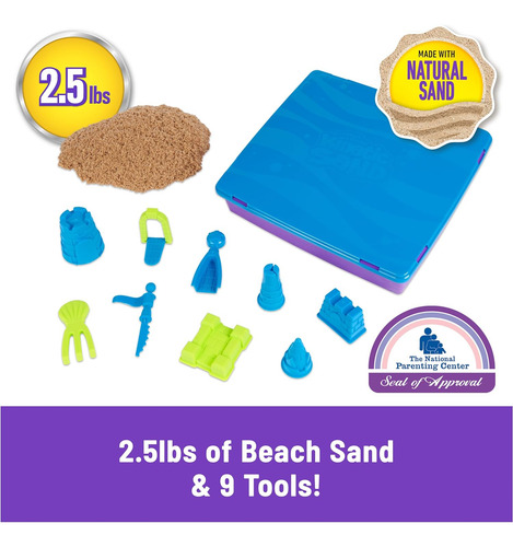 Kinetic Sand, Castillo De Playa De Lujo Con 1,5 Kg De Are...