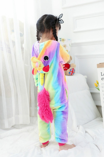 Kigurumi Pijama Niño Plush Disfraz Unicornio Multicolor
