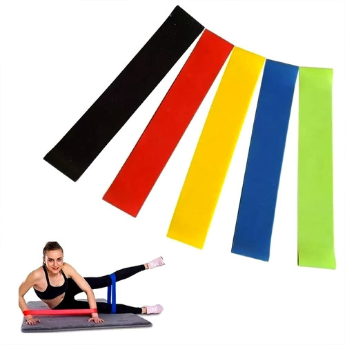 Set 5 Bandas Elásticas Resistencia Entrenamiento Fitness