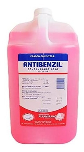 Jabón Quirúrgico Antibenzil Concentrado Rojo 3.8 Lts