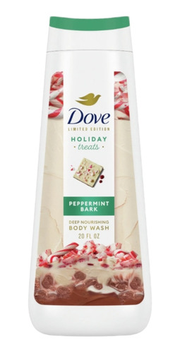 Peppermint Bark Dove Holiday Treats Gel De Baño Navideño 