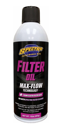 Spectro Performance Oils H.filter Sx Air Filter Spray De Ace