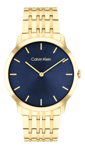 Relógio Calvin Klein Masculino Aço Dourado 25300007