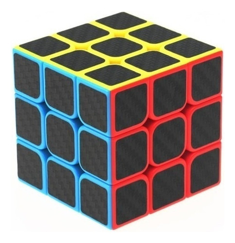 Cubo Magico Funs Z Cube 3x3x3 Sticker Fibra Carbon