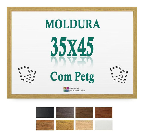 Moldura Cru 35x45 Cm Para Imagem Arte Poster Paisagem Petg