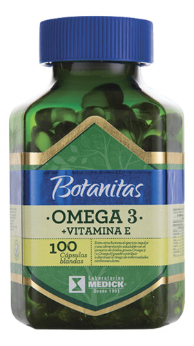 Omega 3 + Vitamina E 100 Cap - Unidad a $649