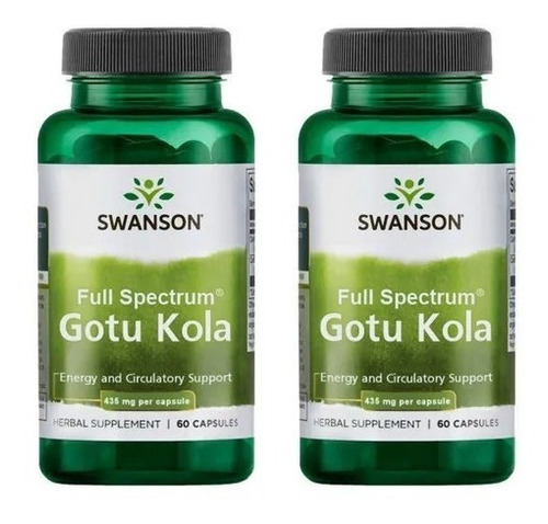 Gotu Kola Centella Asiatica Pack 2x 435mg 60cap Envio Gratis