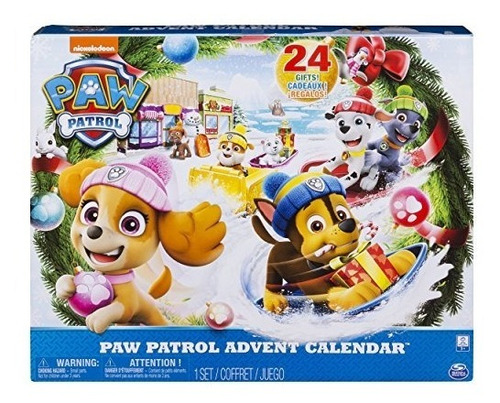 Paw Patrol Advent Calendar Con 24 Figuras De Plástico Colecc