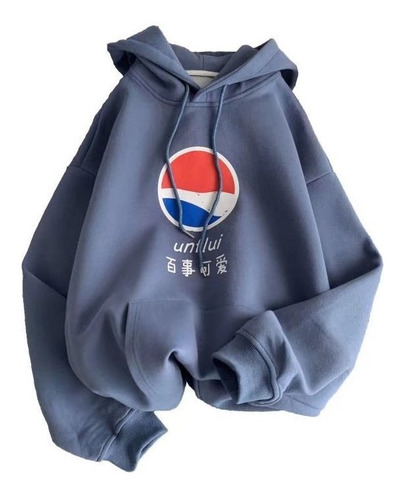 Sudadera Con Capucha Suelta Versión Coreana Pepsi Coca-cola