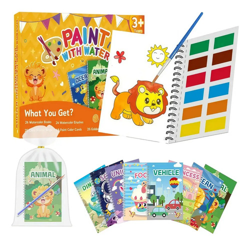32 Pcs Libro Para Colorear Libreta De Dibujo De Acuarela
