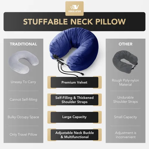 Almohada Cervical Ajustable Para Viajes Y Almacenamiento