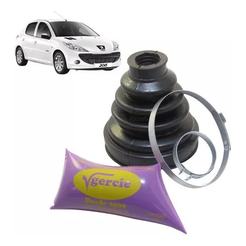 Coifa Homocinetica Cambio Peugeot 206 207 C3 Eixo Fino