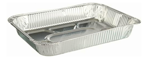 Ekco 22754 Charola Desechable Rectangular, Plata, Mediana