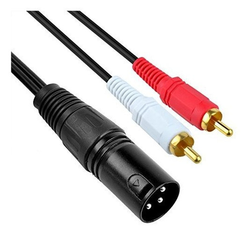 Microfono Guitarra Dmx Cable Plug Divisor 1 Xlr 2 Rca 5ft Fv