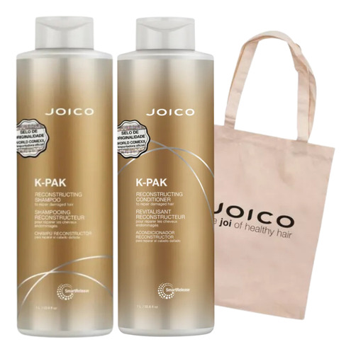 Kit Joico K-pak Shampoo E Condicionador 1l Com Brinde