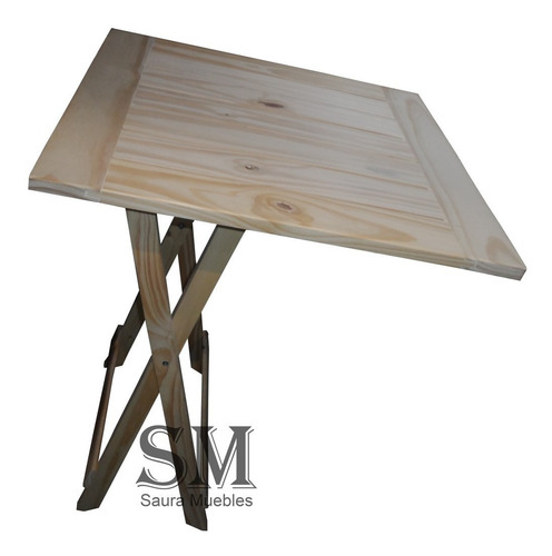 Mesa Plegable De Pino Madera Maciza70x70 Jardin Interior Bar