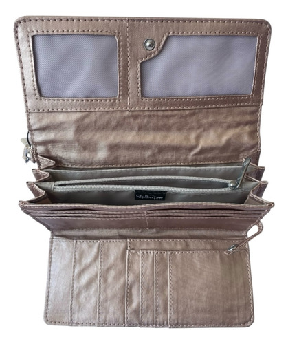Cartera Kipling Rubi Quartz Metálico Monedero Origina Ac8151