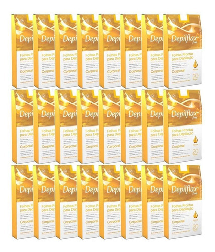 480 Folhas Prontas Depilação Corporal Depilflax Natural