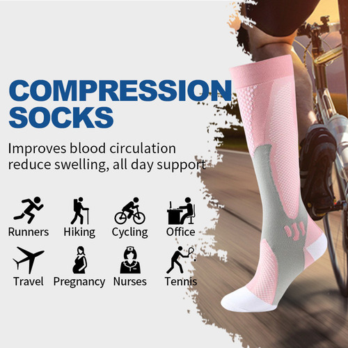 6 Pares Calcetines De Compresión Deportiva Para Hombre Mujer