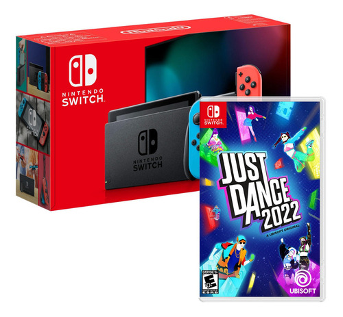 Consola Nintendo Switch Neon 2019 + Just Dance 2022