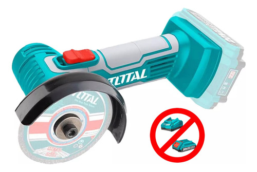 Amoladora Angular Mini Inalambrica 76mm Total 20v + 7 Discos