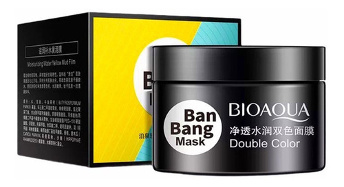 Bioqua Ban Bang Mascarilla Facial Dual Barro Y Flores Verdes