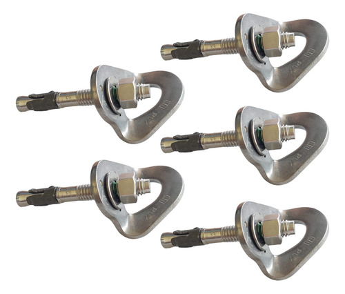5 Plaquetas Plx + Parabolt Inox 3/8 Anclaje Rapel Rescate
