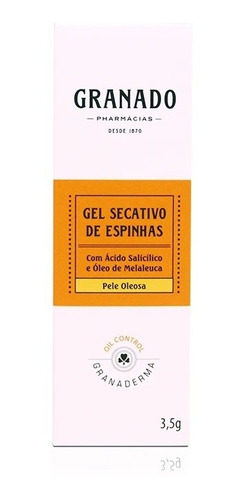 Imagem 3 de 3 de Granaderma Gel Secativo De Espinhas 3,5g Granado Pele Oleosa