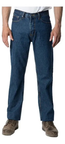 Tallas Grandes Pantalón Jeans Clásico Azul - 66 A 70