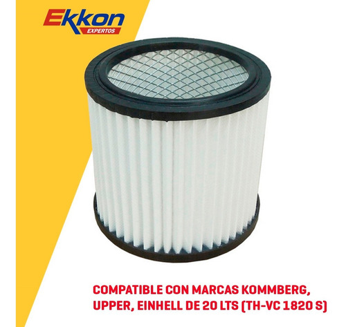 Imagen 3 de 8 de Repuesto Filtro Hepa Lavable Para Aspiradora 30/50 Litros