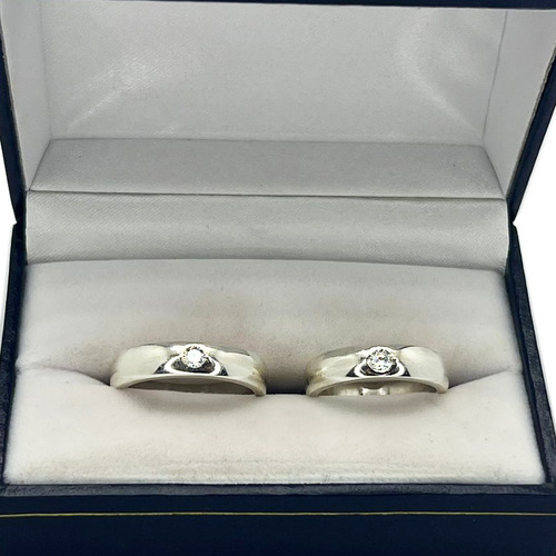 Alianzas Italiana Piedra Casamiento Plata 925 Compromiso