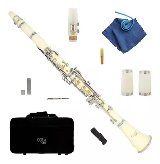 Clarinete Cora By L. America Sib Blanco + 2 Barriletes