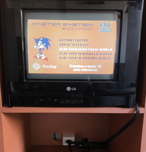 Console Sega Master System Evolution Sonic Tec Toy Controle Semi-novo Funcionandol+garantia Azul