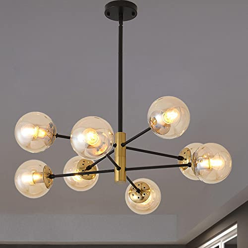 Accesorios Modernos De Cristal Ámbar Para Lámpara O Ventilad