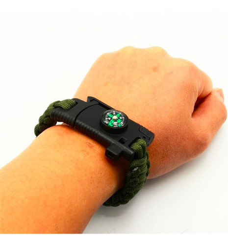 Pulsera Táctica Paracord Camping Y Supervivencia Con Navaja