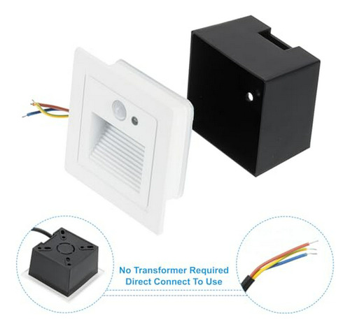 Patikil Led Step Light 3w Con Sensor De Movimiento - Blanco