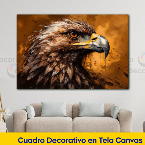 Cuadro Aguila Elegante Abstracto Colores Canvas 60x40