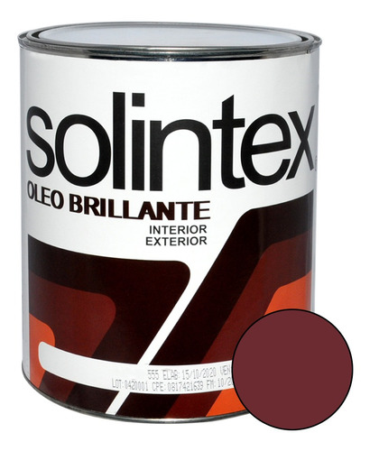 Pintura Oleo Brillante Color 525 1 Gl Caoba Solintex
