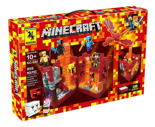 Juego De Bloques De Construcción Minecraft Led Para Niños