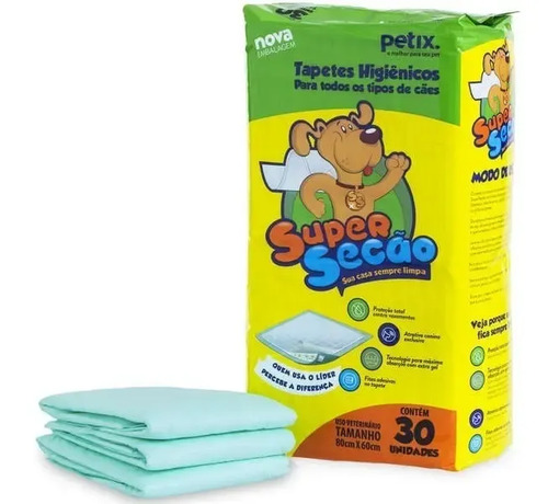 Tapete Higienico Super Secao Para Caes Cachorro 30un - Petix