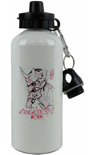 Botella Aluminio Hoppy Doble Tapa Evangelion Ar138